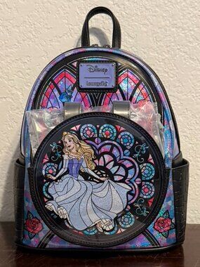 Loungefly Sleeping Beauty Aurora Stained Glass NWT